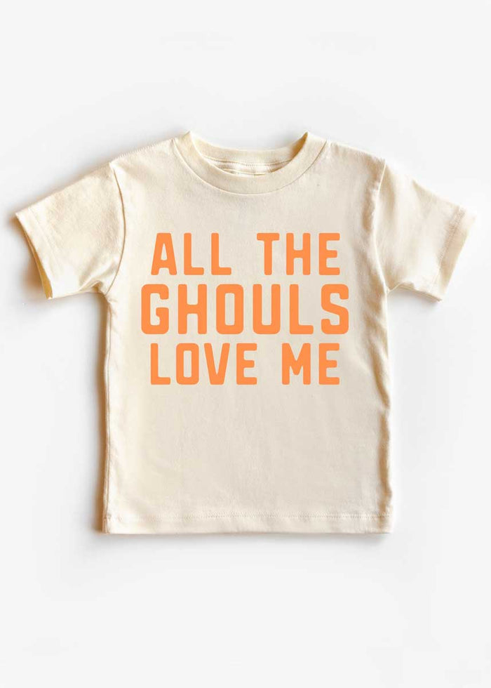 All The Ghouls Love Me Kids Tee - Orange