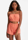 By The Beach Crop Top - Rose Clay