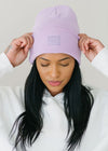 Adult Mad Hatter Knit Cuff Beanie - Lilac