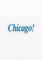 Chicago Retro Sticker - Blue