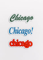 Chicago Retro Sticker - Blue
