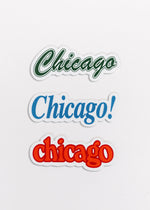 Chicago Retro Sticker - Red