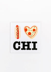 Hot Dog, Pizza, CHI Sticker