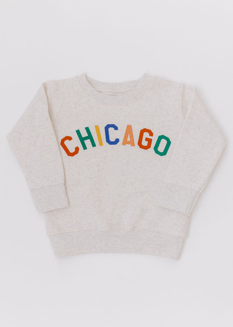Sweet Home Chicago Toddler Sweatshirt - Heather Natural