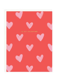 My Valentine Pink Hearts Card