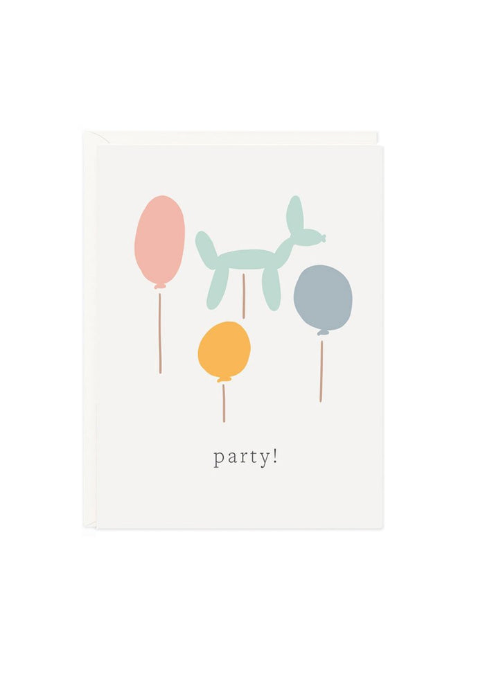 Party Balloons Mini Card