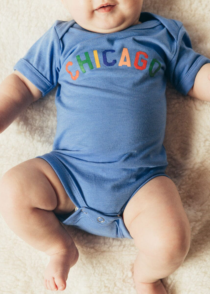 Sweet Home Chicago Onesie - Columbia Blue