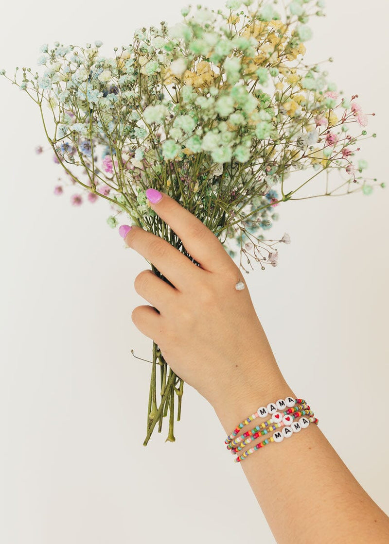 Rainbow Beaded Mama Bracelet