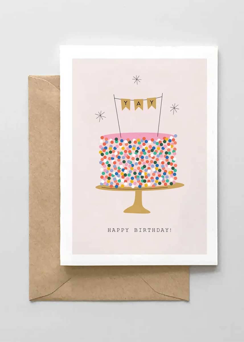 Happy Birthday Sprinkle Cake Card