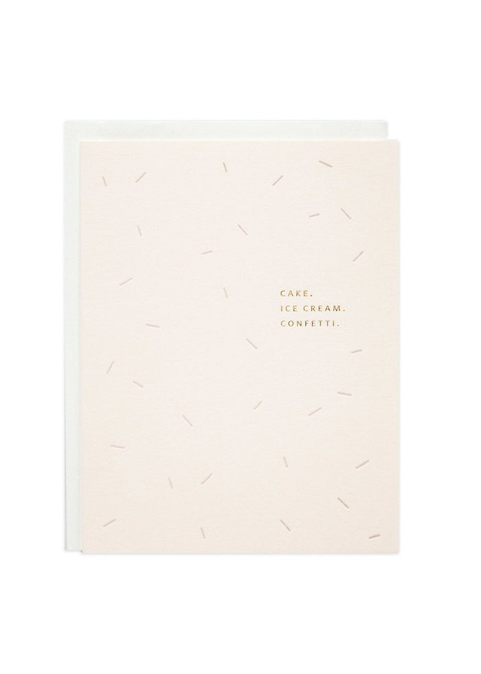 Cake, Ice Cream, Confetti Card