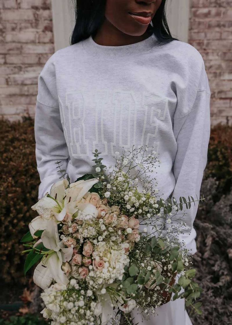 Bride Puff Sweatshirt - Grey