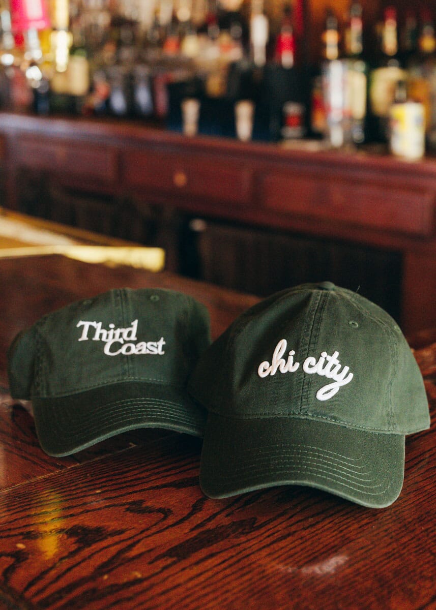 Chi City Cursive Dad Hat - Green