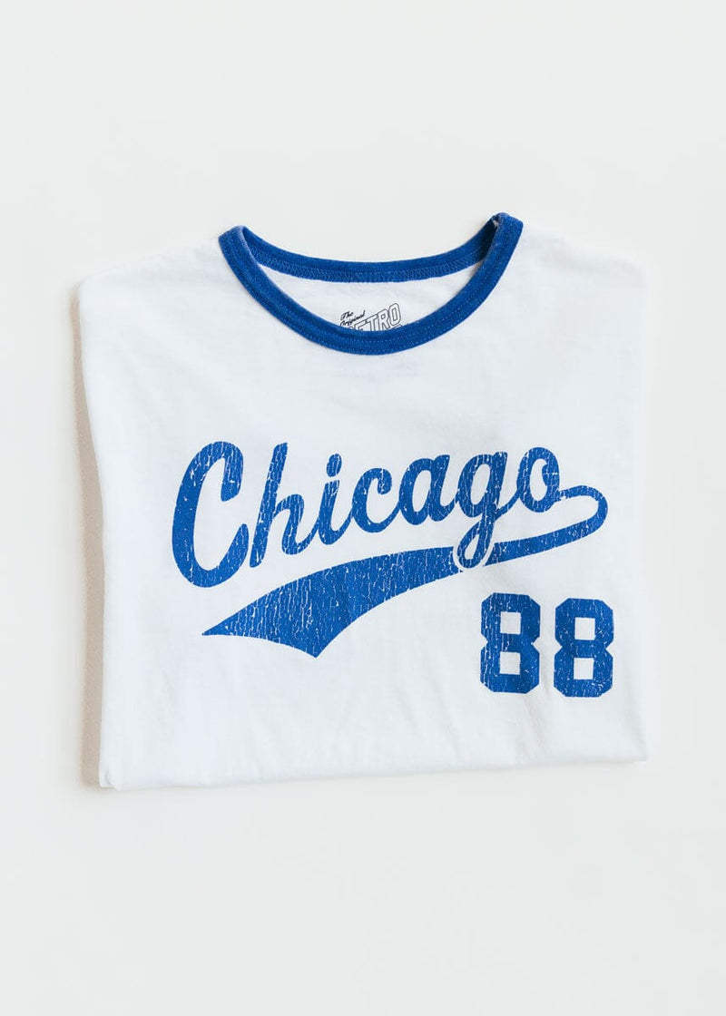 Chicago 88 Baseball Ringer Tee - Royal Blue
