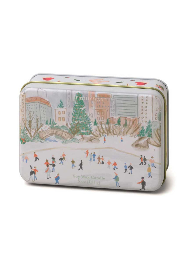 Christmas Tin Candle - Mistletoe & Mint - 5 oz.