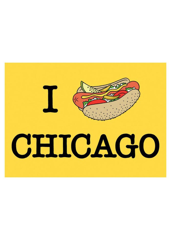 I Hot Dog Chicago Postcard