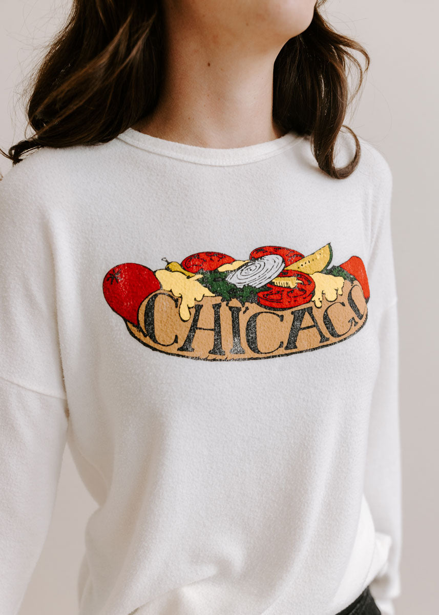 Chicago Dog Sweatshirt - White