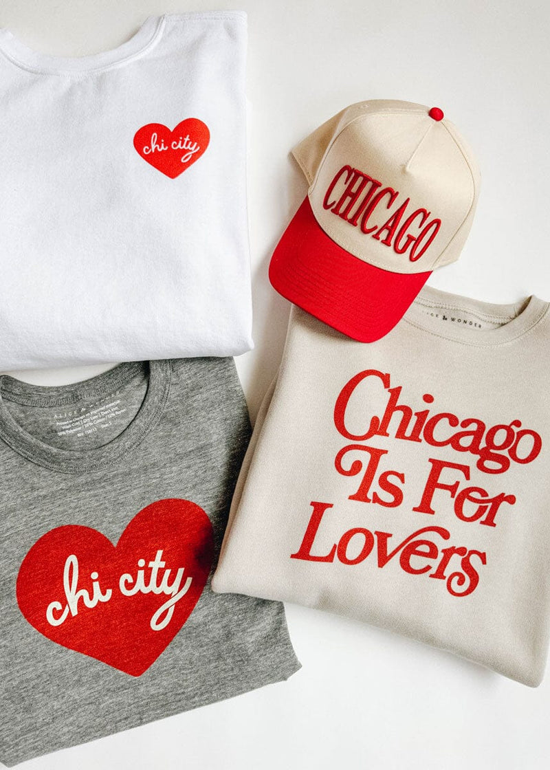 Chi City Heart Puff Sweatshirt - White