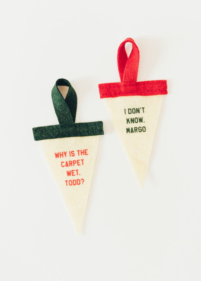 Mini Pennant Ornament Set - Todd & Margo