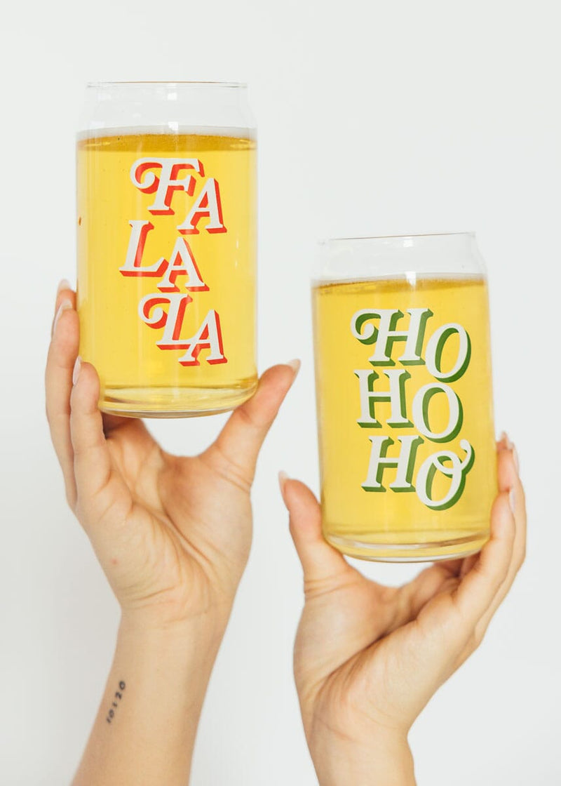 Fa La La Beer Glass - 16 oz