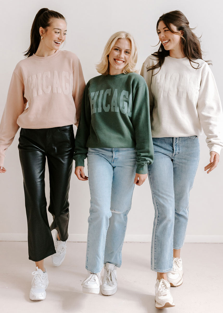 Chicago Collegiate Puff Sweatshirt - Alpine