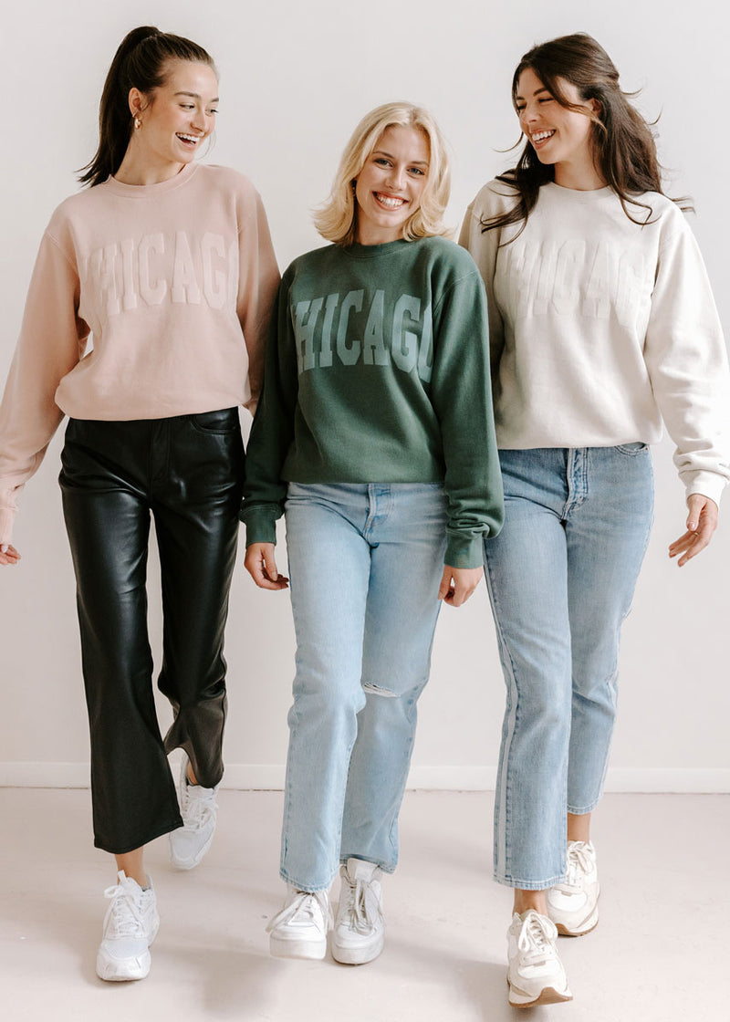 Chicago Collegiate Puff Sweatshirt - Alpine