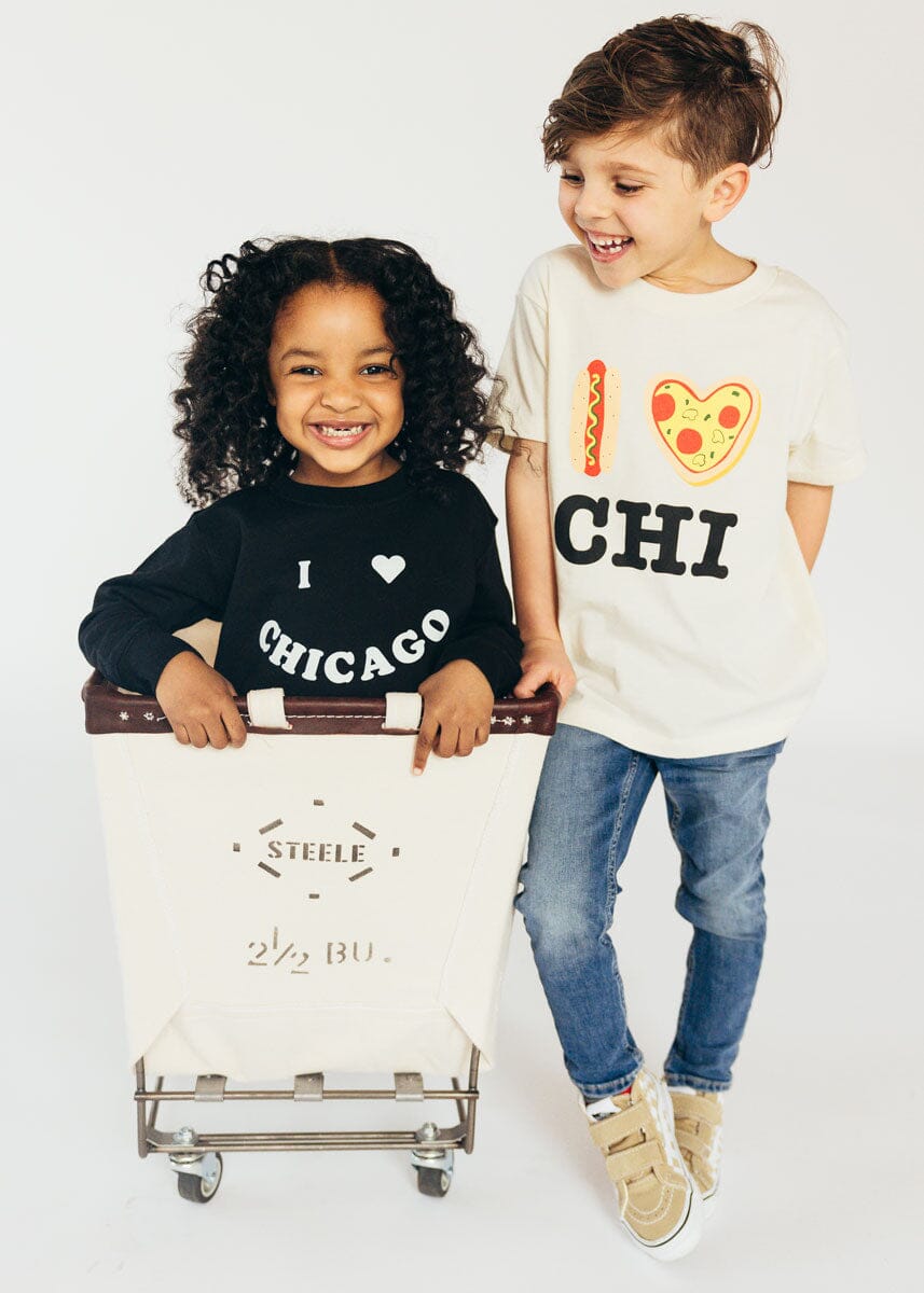 Hot Dog, Pizza, CHI Toddler Tee - Natural – Alice & Wonder