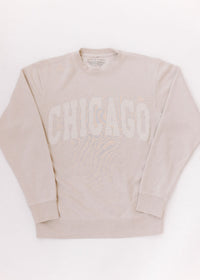 Chicago Collegiate Puff Sweatshirt - Ivory