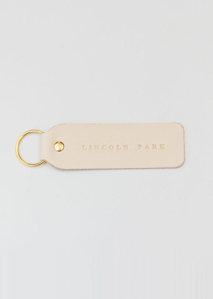 Hand Stamped Leather Keychain - Lincoln Park