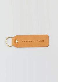 Hand Stamped Leather Keychain - Lincoln Park