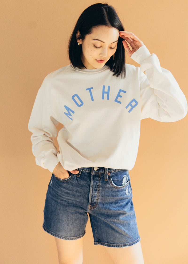 MOTHER Everyday Sweatshirt - Powder & Blue