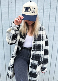 Chicago Puff Baseball Cap - Navy