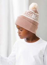 Youth Mad Hatter Chicago Pom Beanie - Neutral