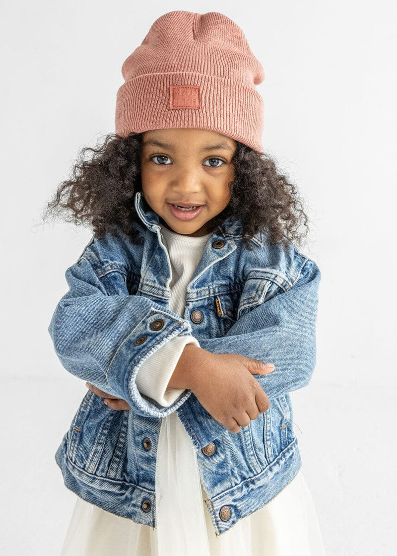 Toddler Mad Hatter Knit Cuff Beanie - Rose