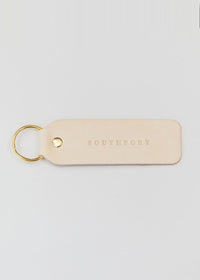Hand Stamped Leather Keychain - Southport