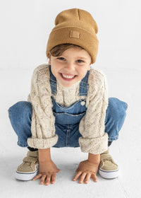 Toddler Mad Hatter Knit Cuff Beanie - Spice