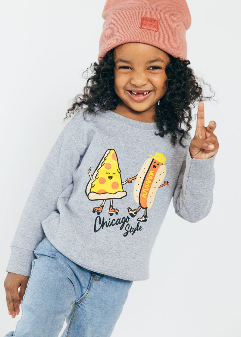 Chicago Style Toddler Sweatshirt - Heather Grey