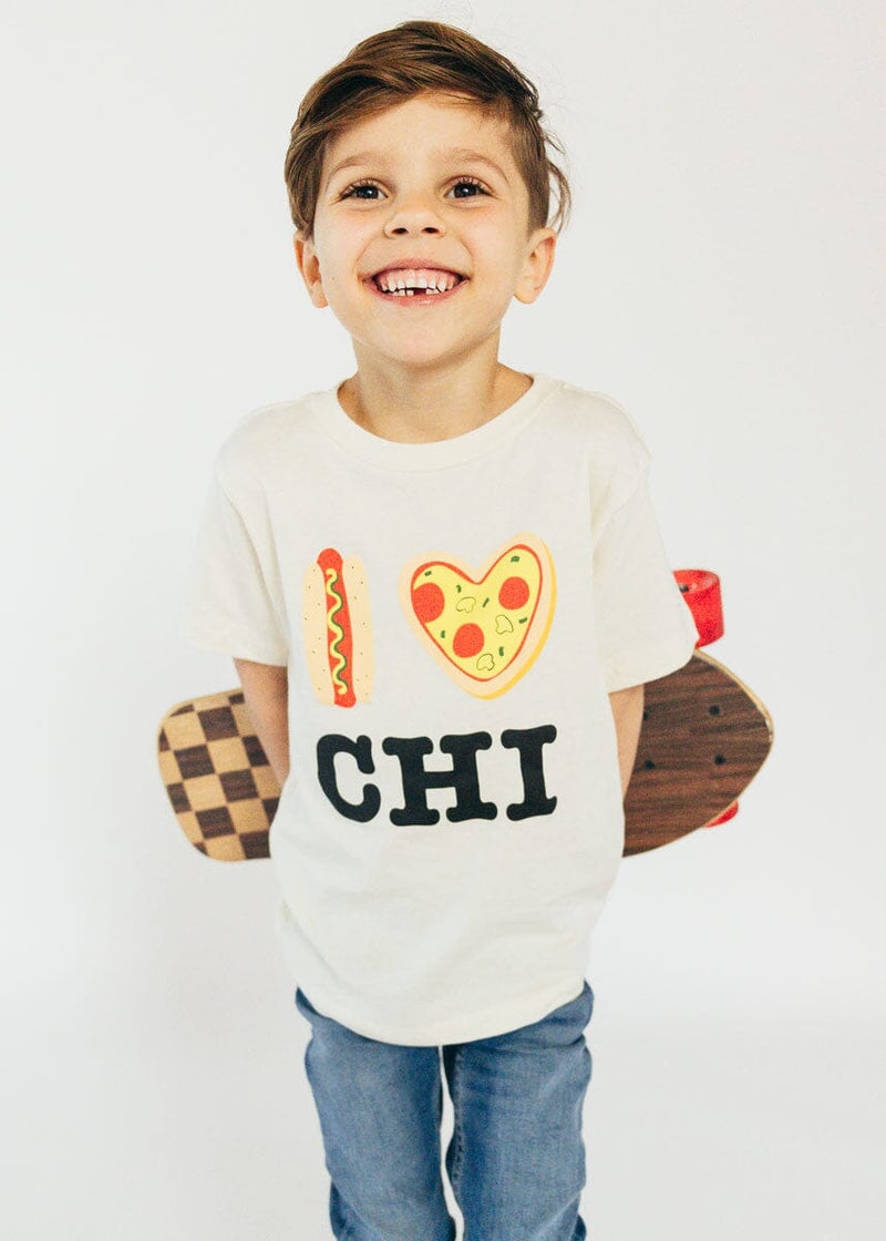 Hot Dog, Pizza, CHI Toddler Tee - Natural