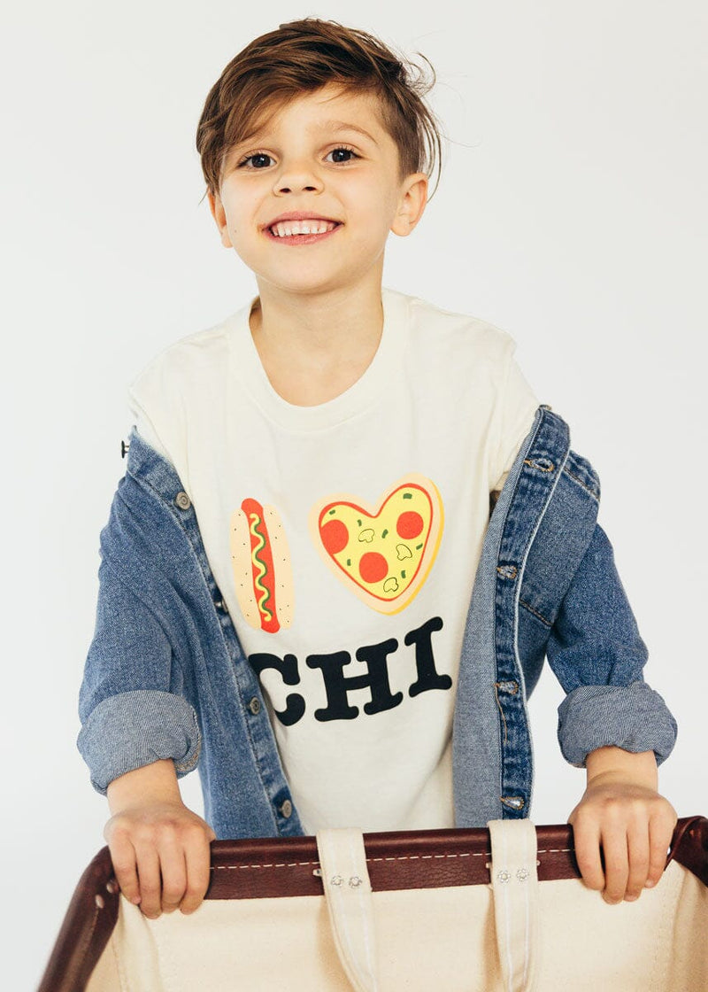 Hot Dog, Pizza, CHI Toddler Tee - Natural