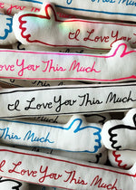 I Love You This Much Plush Pillow - Black