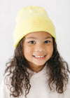Toddler Mad Hatter Knit Cuff Beanie - Lemon