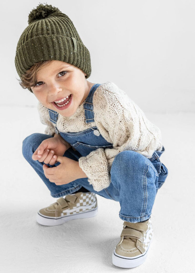 Toddler Mad Hatter Speckled Knit Beanie - Hunter Green