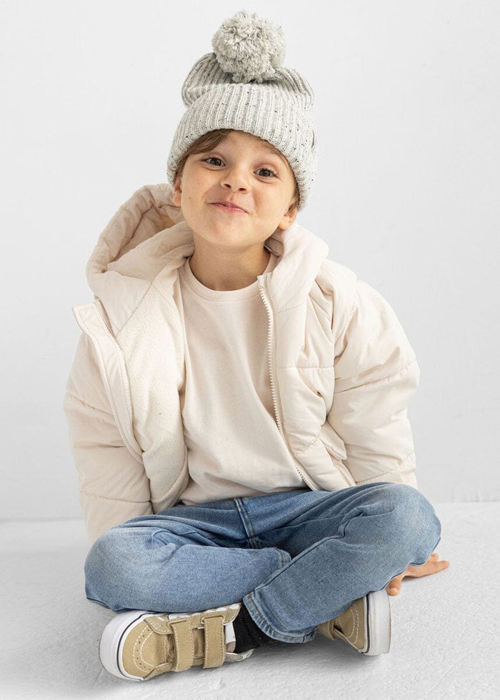 Toddler Mad Hatter Speckled Knit Beanie - Grey