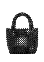 Amelia Beaded Top Handle Bag - Black