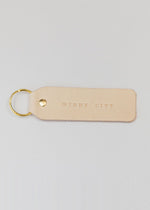 Hand Stamped Leather Keychain - Windy City