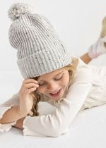 Toddler Mad Hatter Speckled Knit Beanie - Grey
